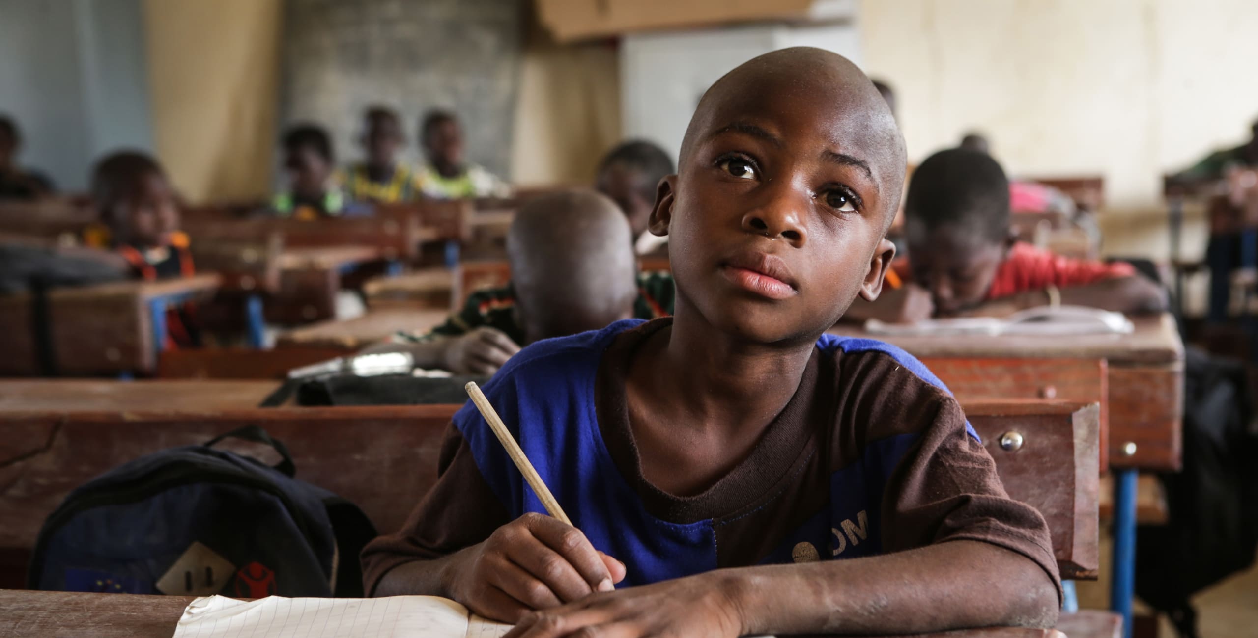 Dreng i skole i Mali