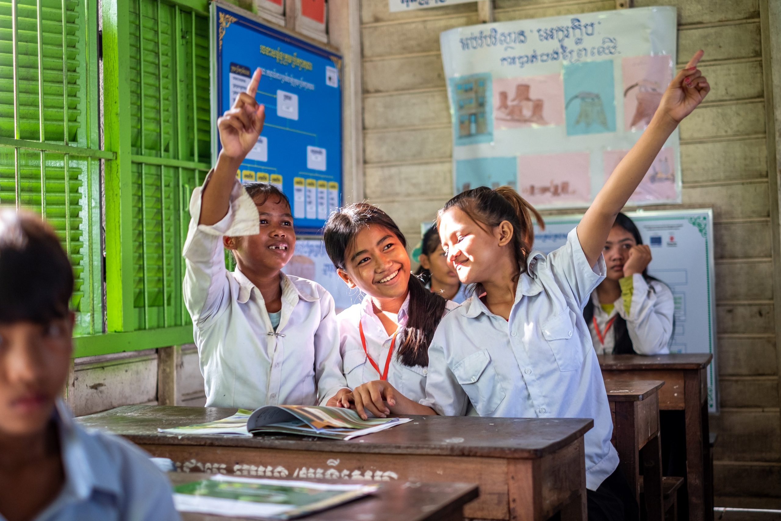 Børn i skole i Cambodia