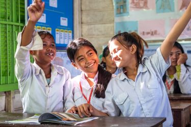 Børn i skole i Cambodia
