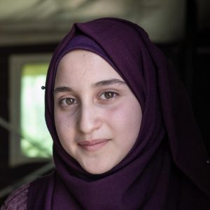 Pige i flygtningelejr i Jordan