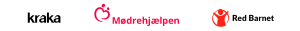 Mødrehjælpen, Kraka, Red Barnet - logoer
